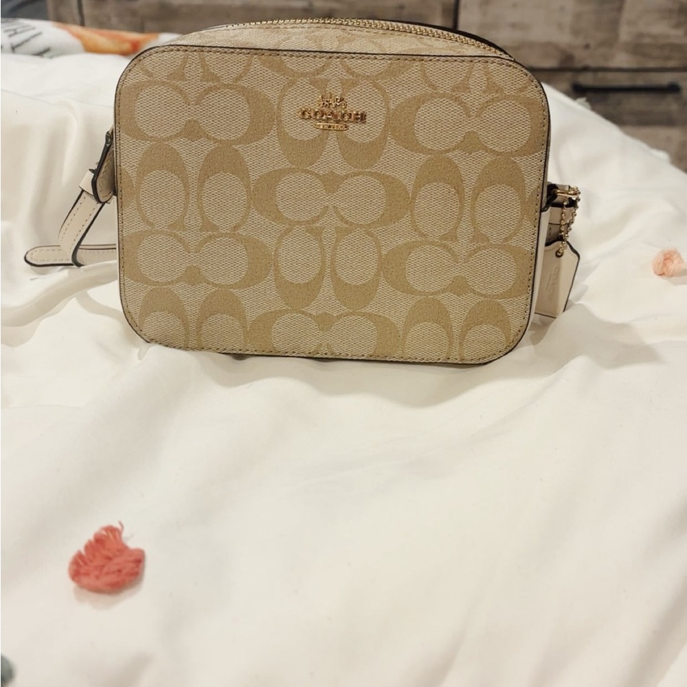 Coach Beige Signature Crossbody Bag